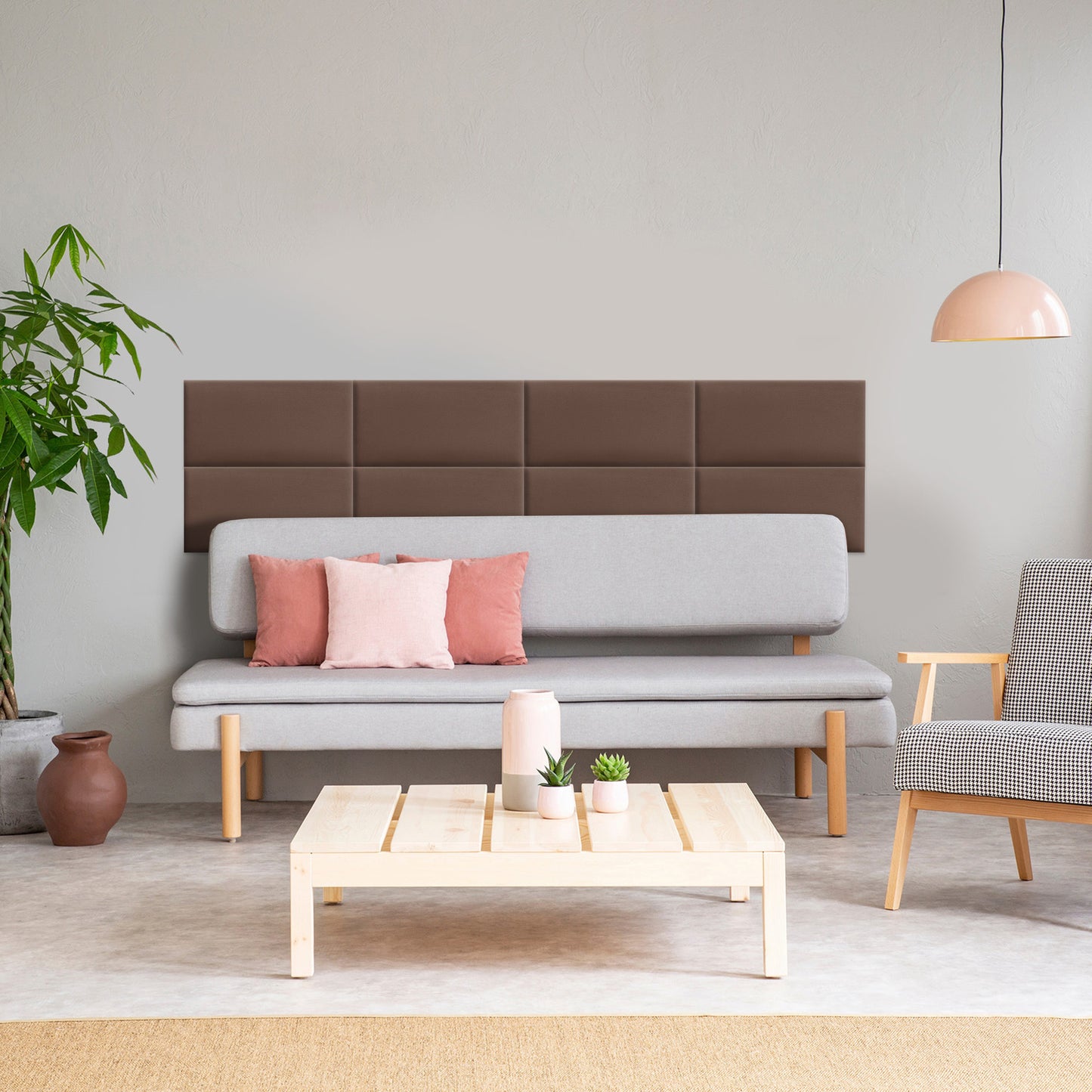 Upholstered Panel Brown
