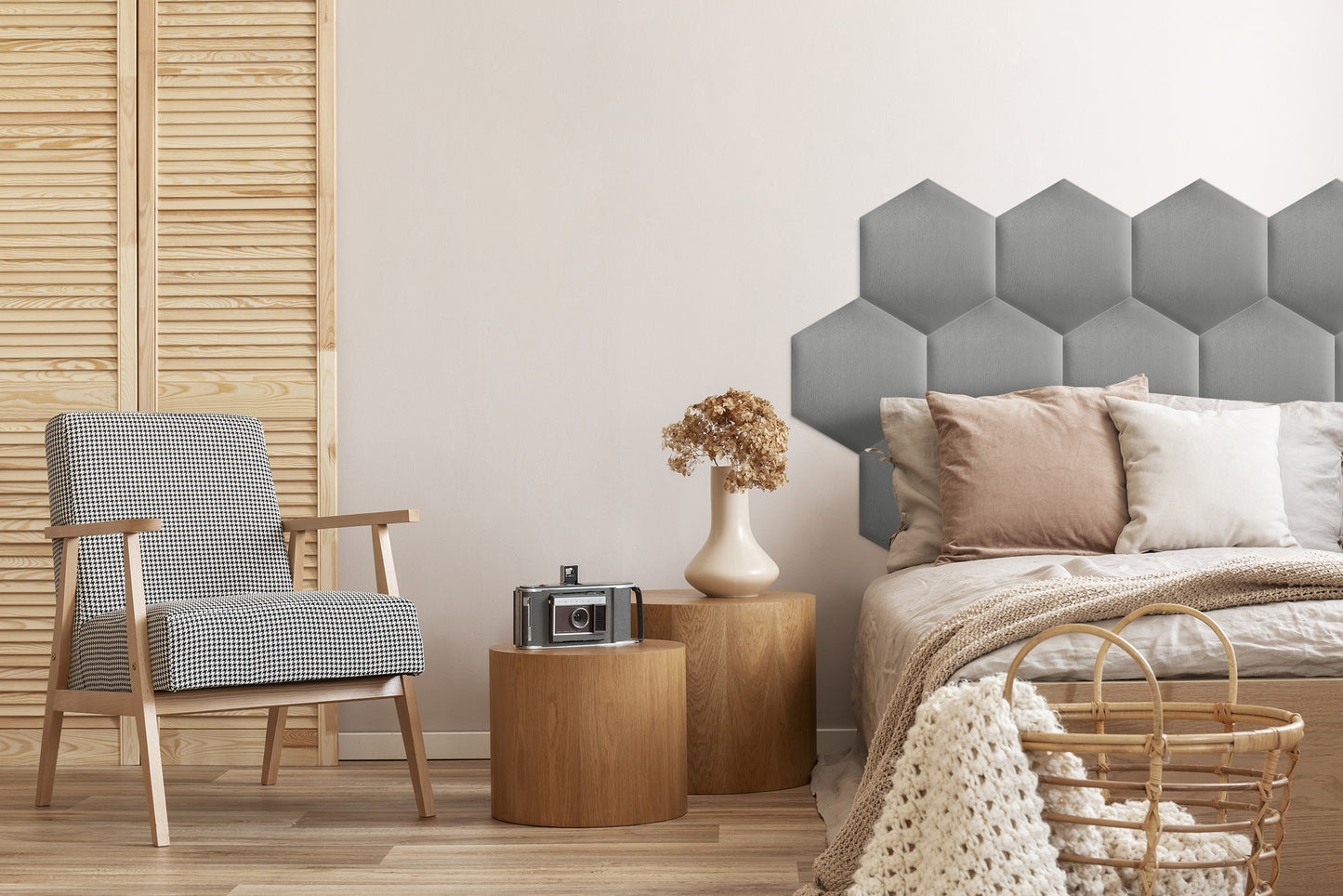 Upholstered Panel Light Grey