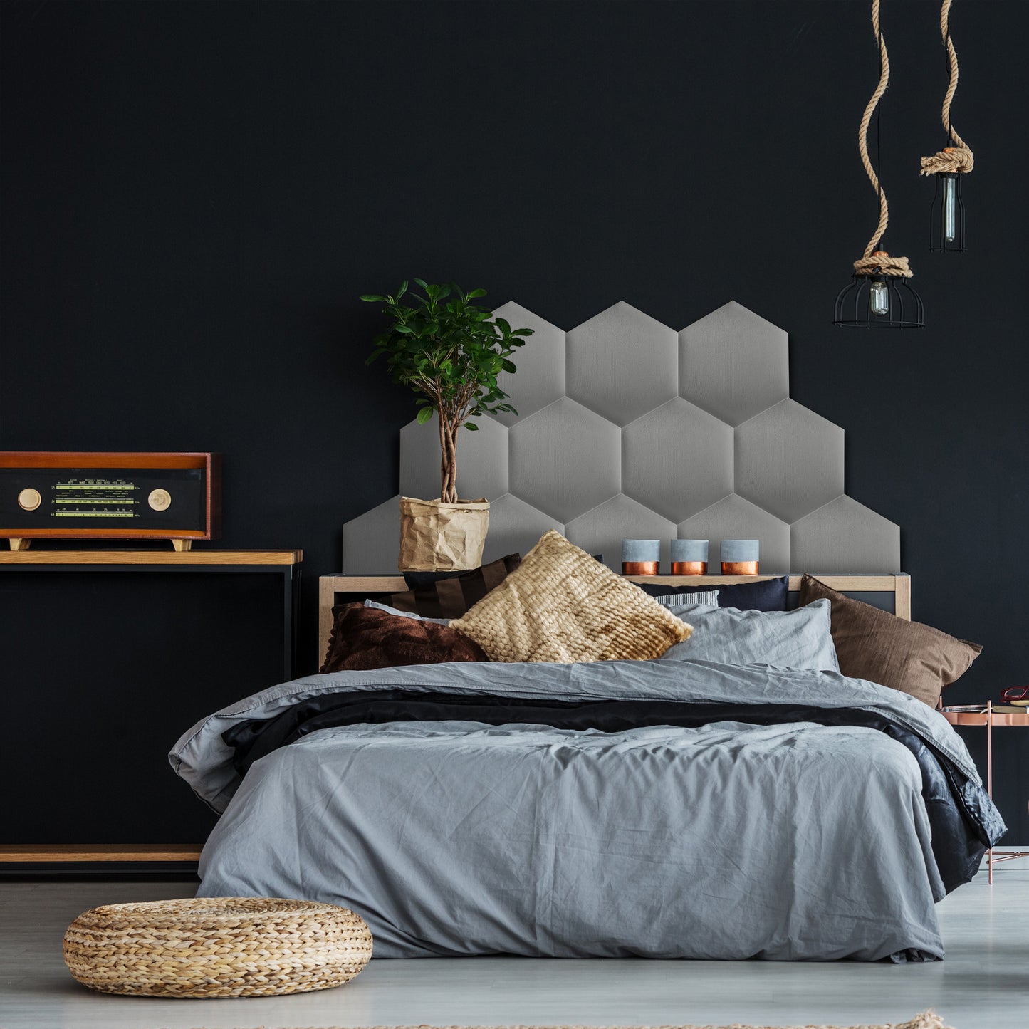 Upholstered Panel Light Grey