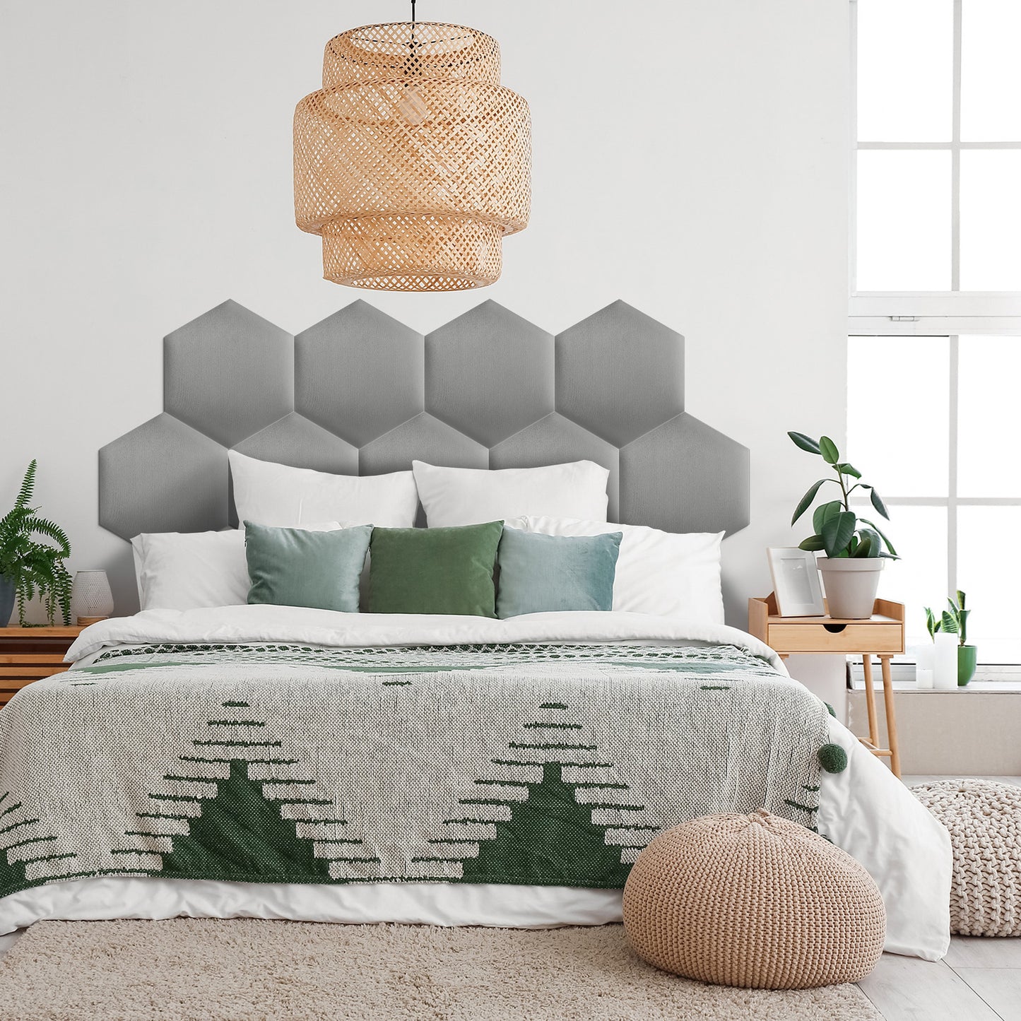 Upholstered Panel Light Grey
