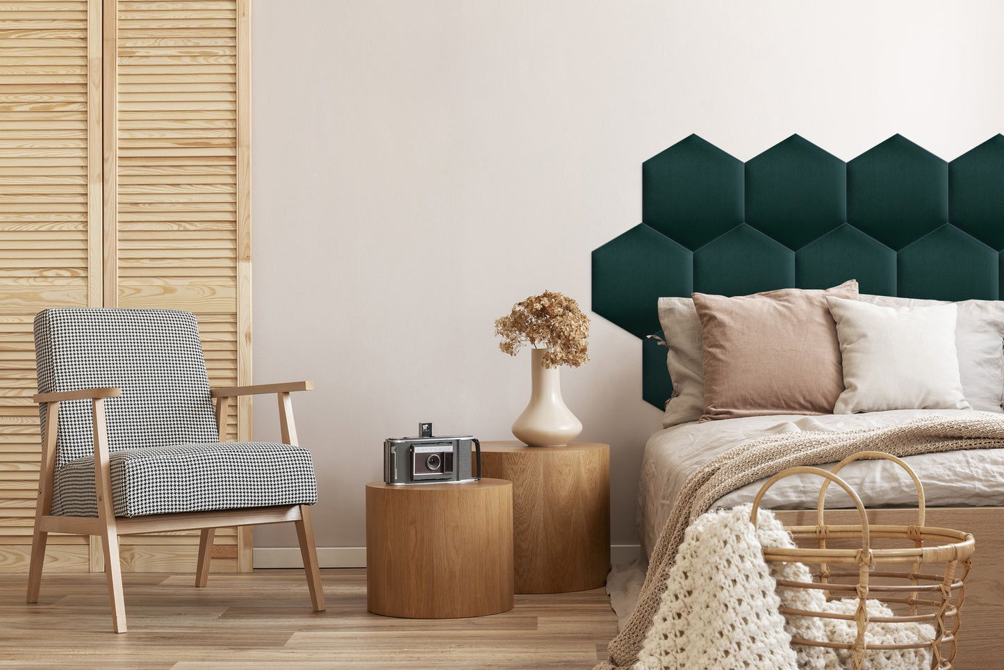 Upholstered Panel Turquoise