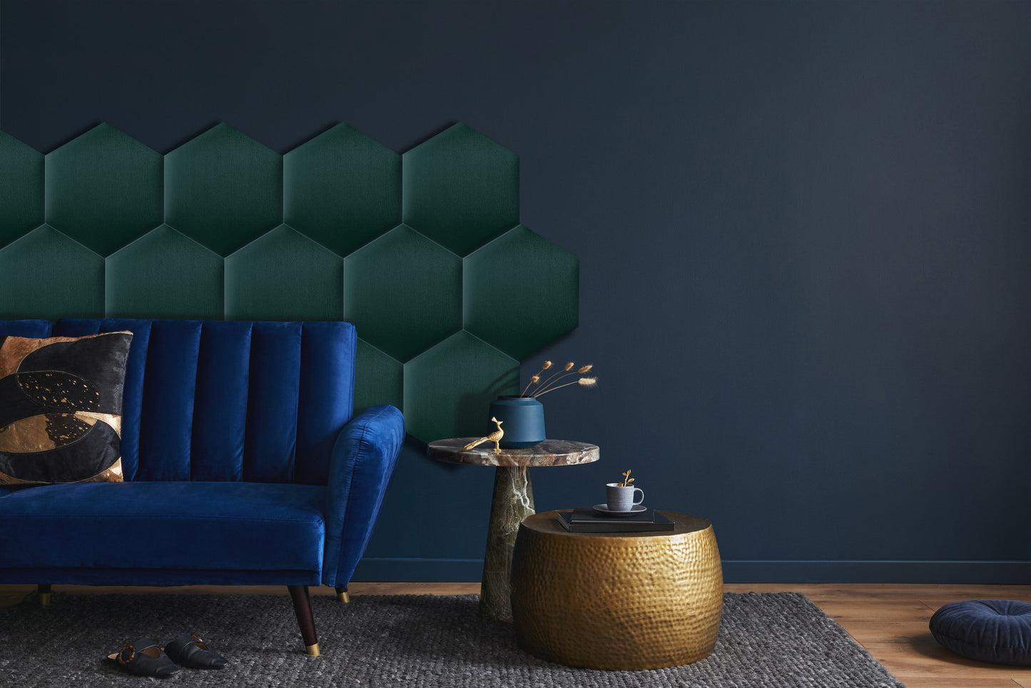 Upholstered Panel Turquoise