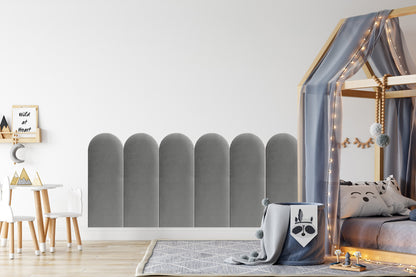 Upholstered Panel Light Grey 30cm