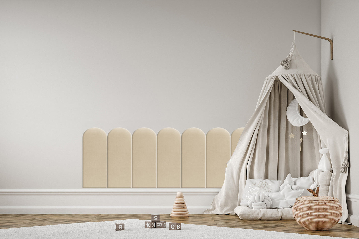 Upholstered Panel Creamy 20cm