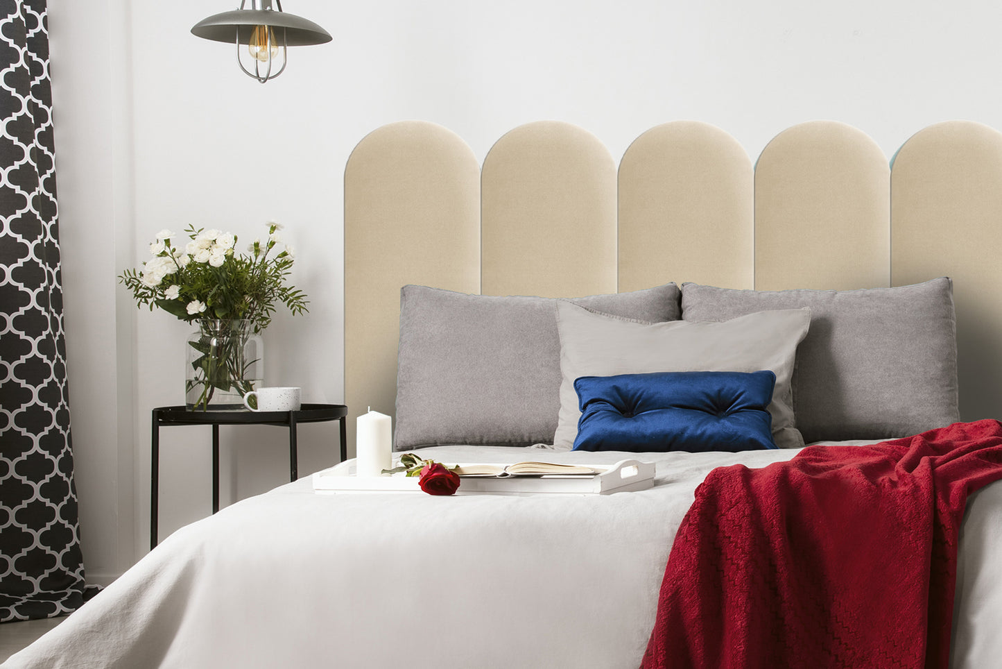 Upholstered Panel Creamy 30cm