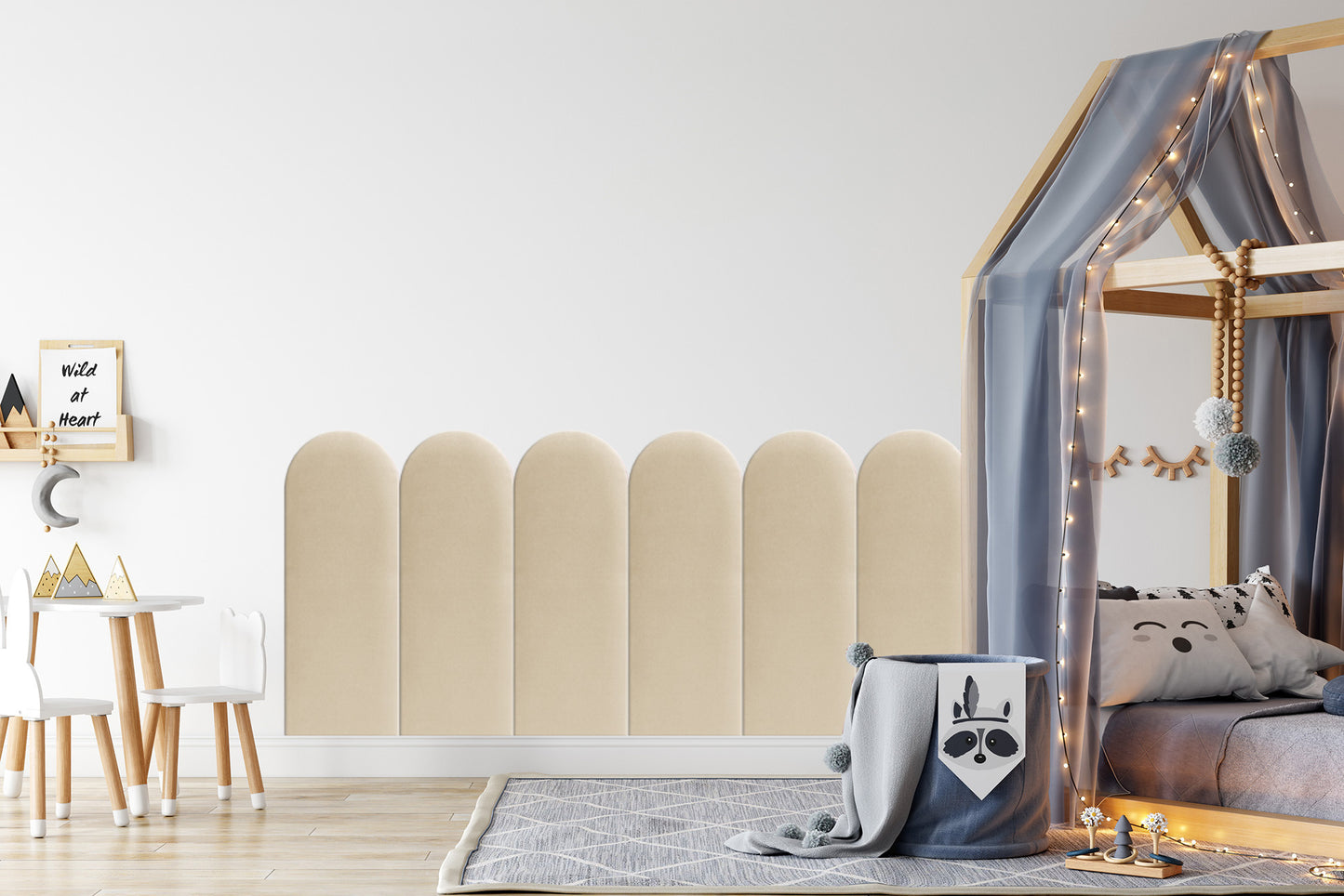Upholstered Panel Creamy 30cm