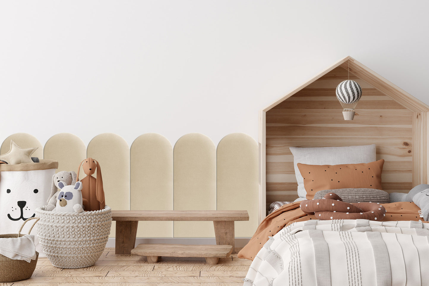 Upholstered Panel Creamy 30cm
