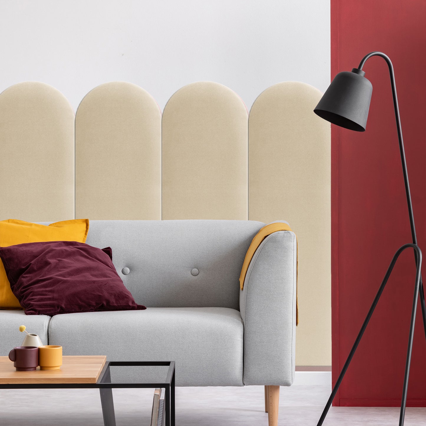 Upholstered Panel Creamy 30cm