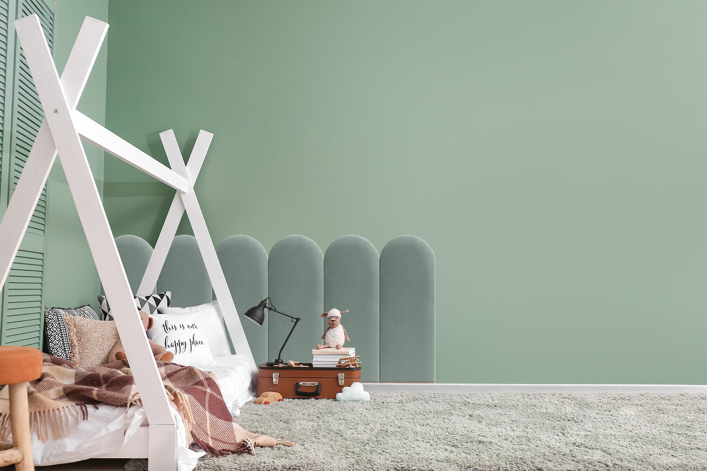 Upholstered Panel Mint 30cm