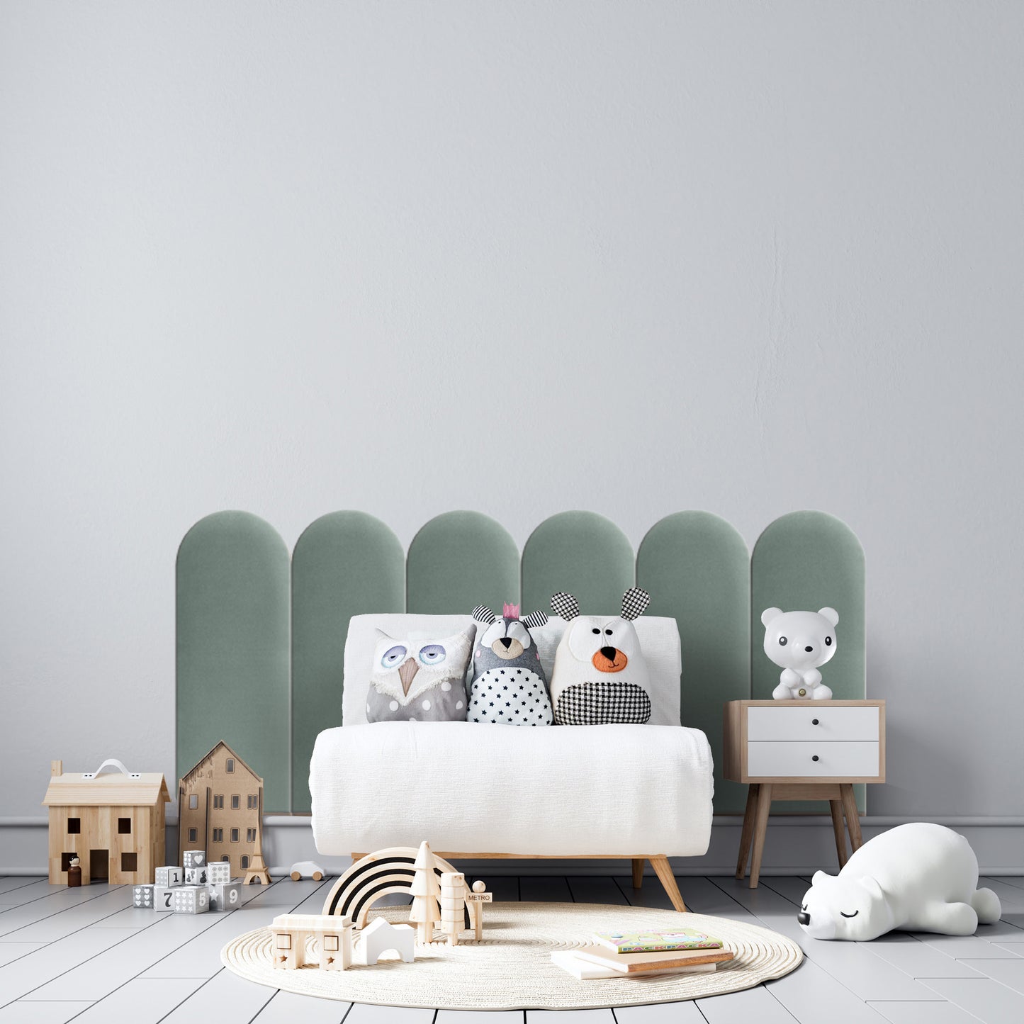Upholstered Panel Mint 30cm