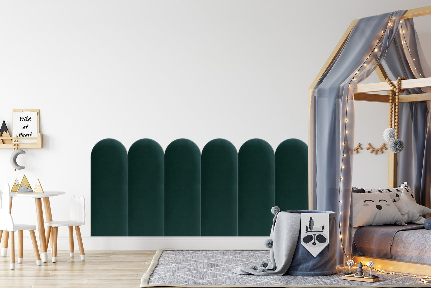 Upholstered Panel Turquoise 30cm