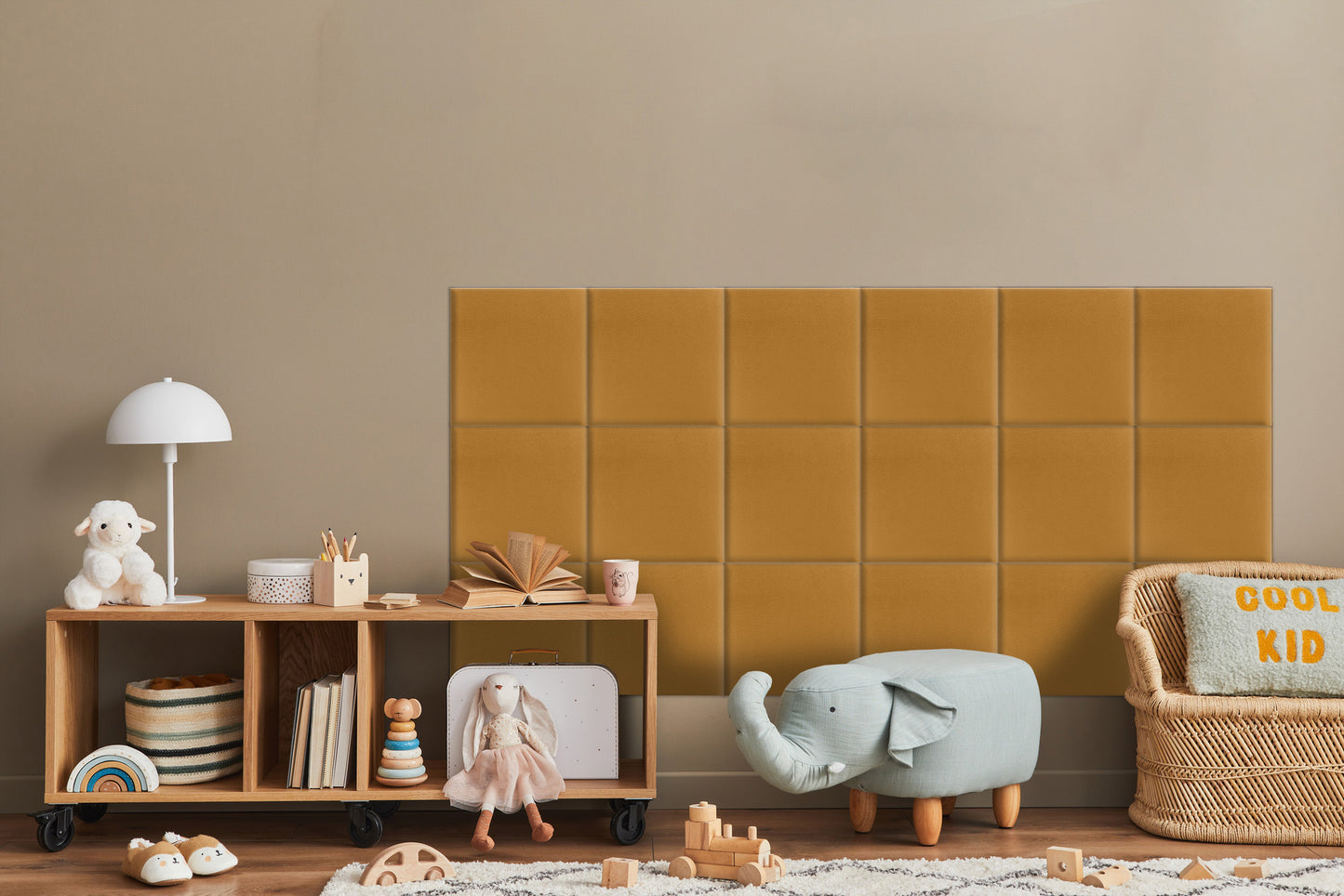 Upholstered Panel Yellow