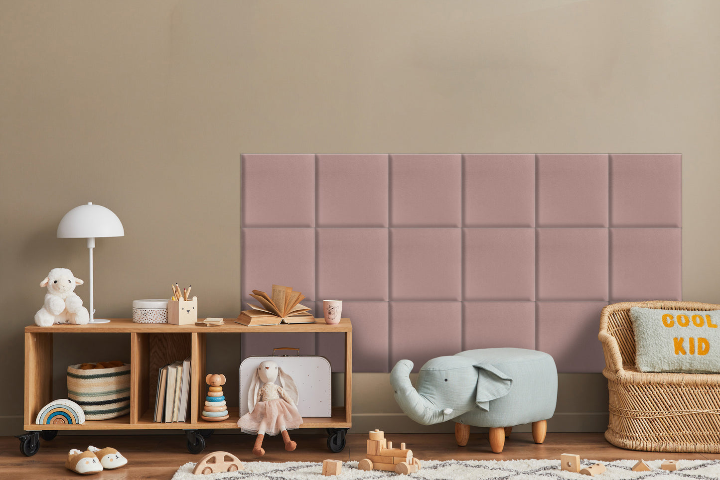 Upholstered Panel Pink