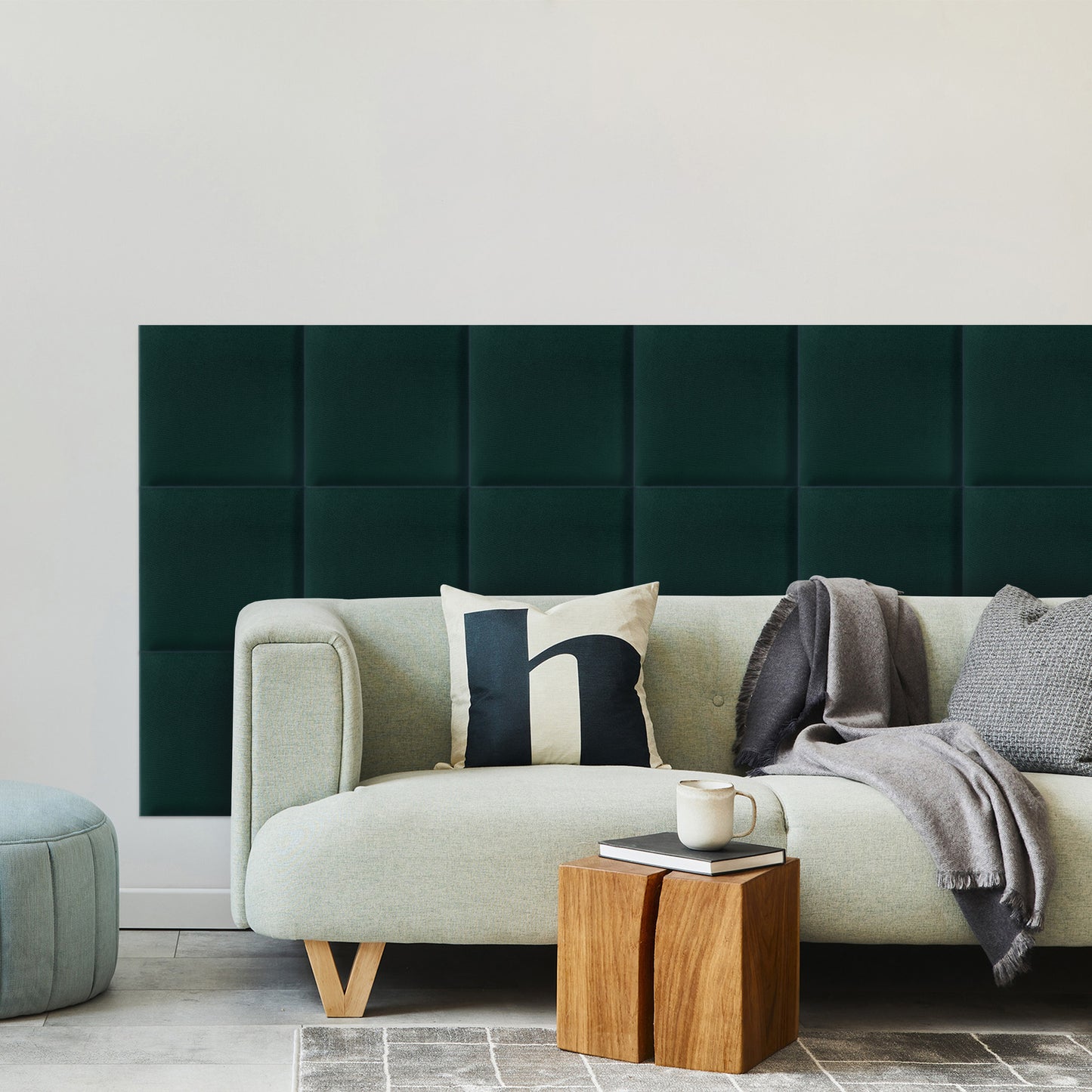 Upholstered Panel Turquoise