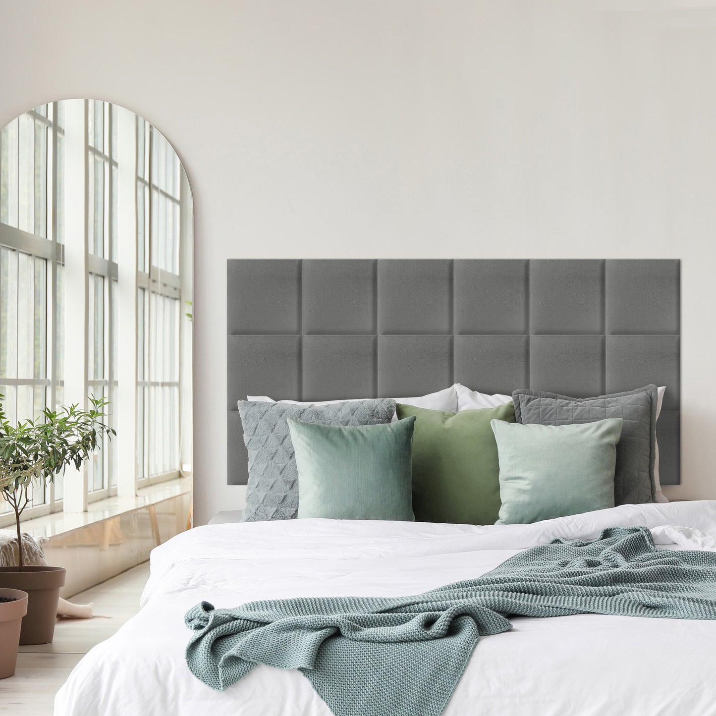 Upholstered Panel Light Grey