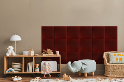 Upholstered Panel Maroon