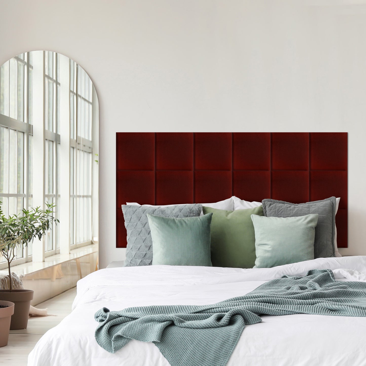 Upholstered Panel Maroon