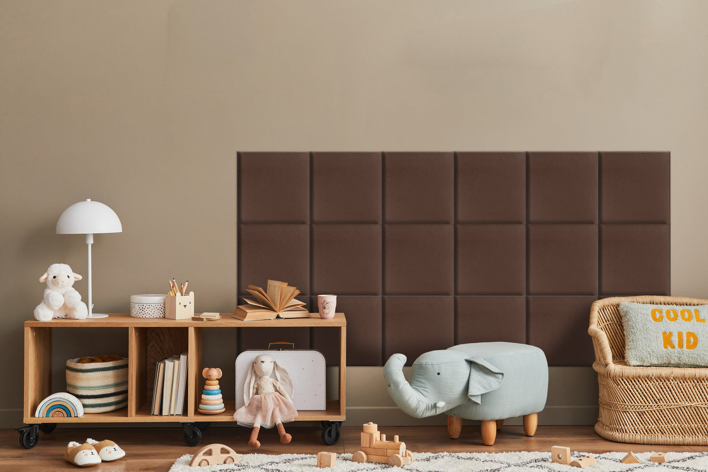 Upholstered Panel Brown