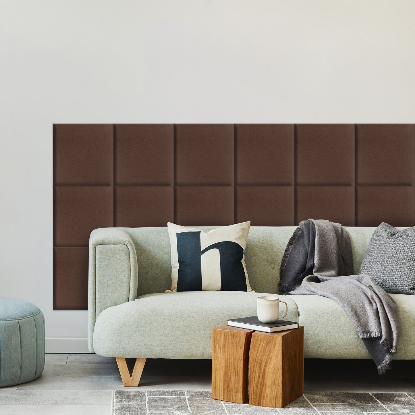 Upholstered Panel Brown