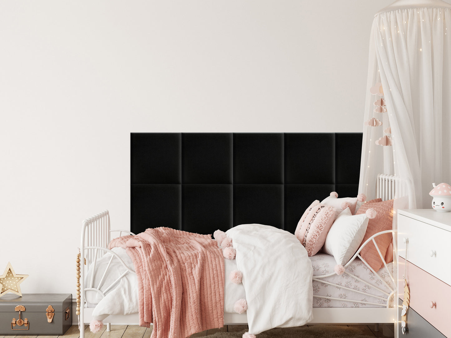 Upholstered Panel Black