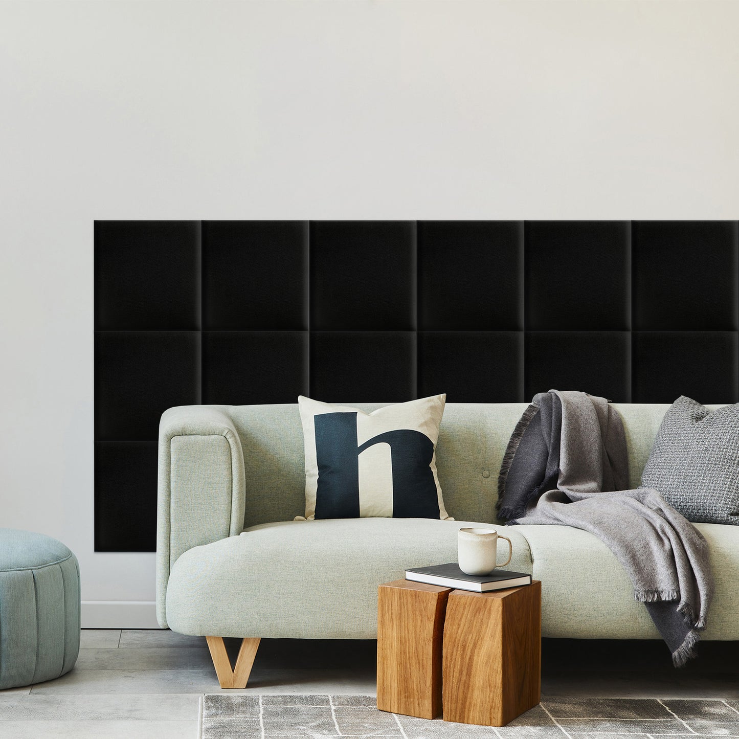 Upholstered Panel Black