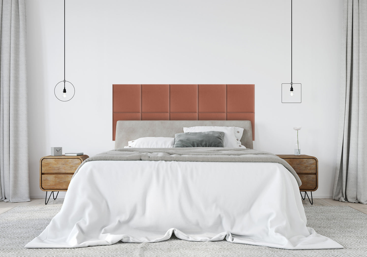 Upholstered Panel Dirty Pink
