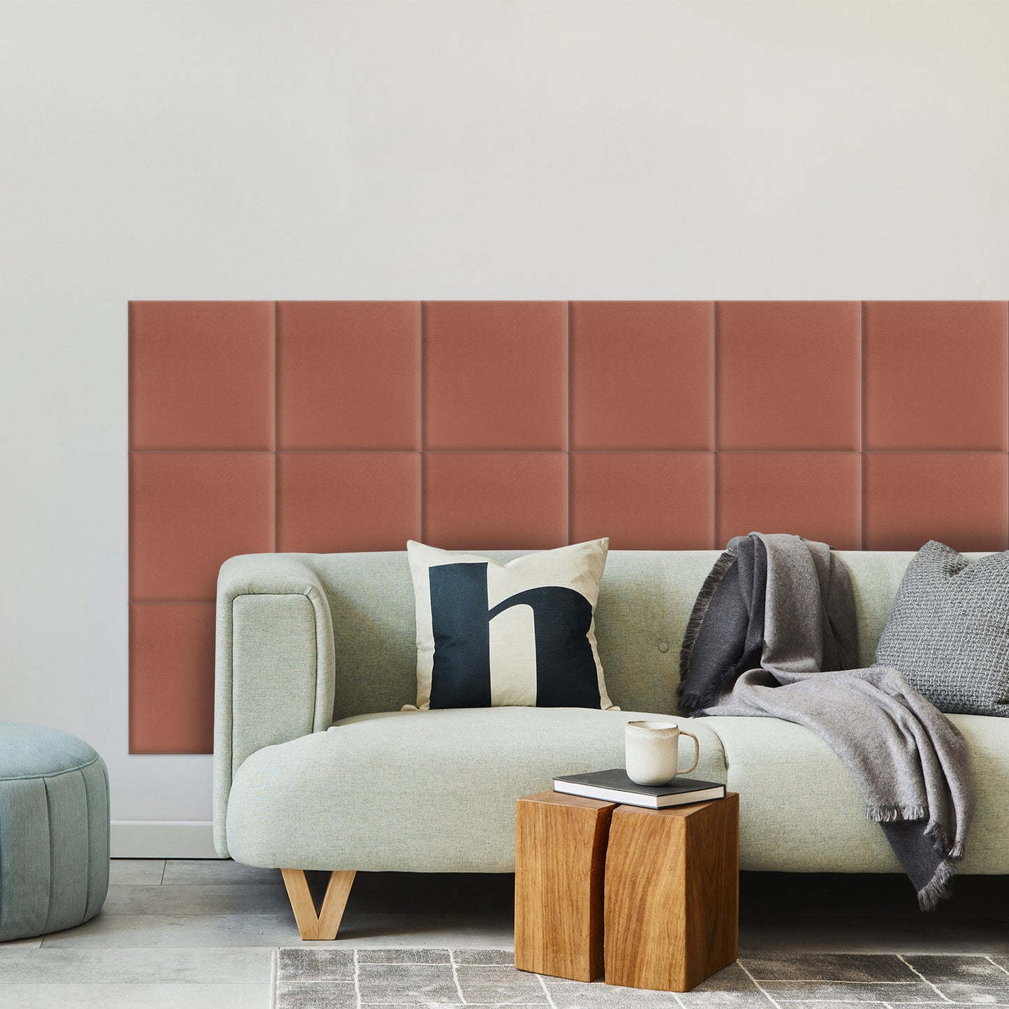 Upholstered Panel Dirty Pink