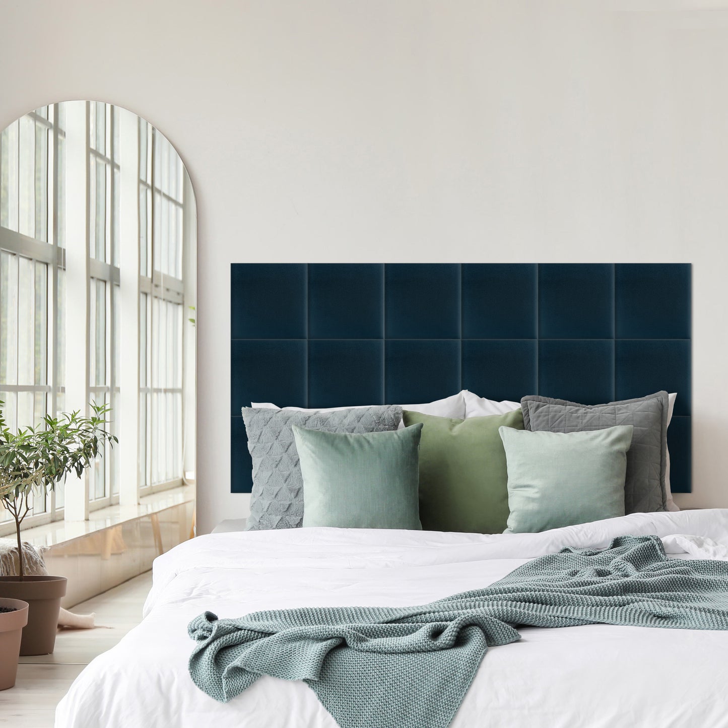 Upholstered Panel Navy Blue