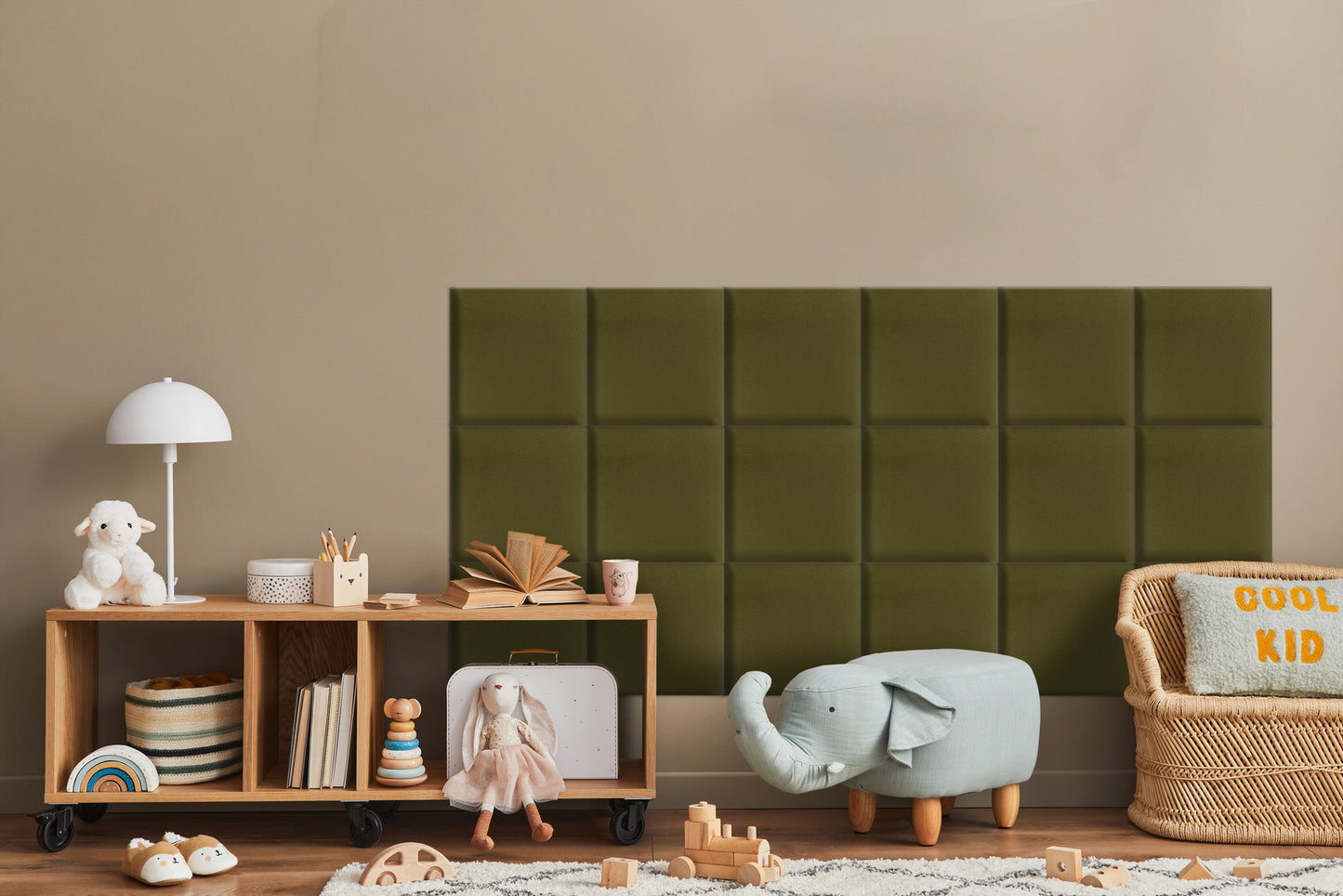 Upholstered Panel Khaki
