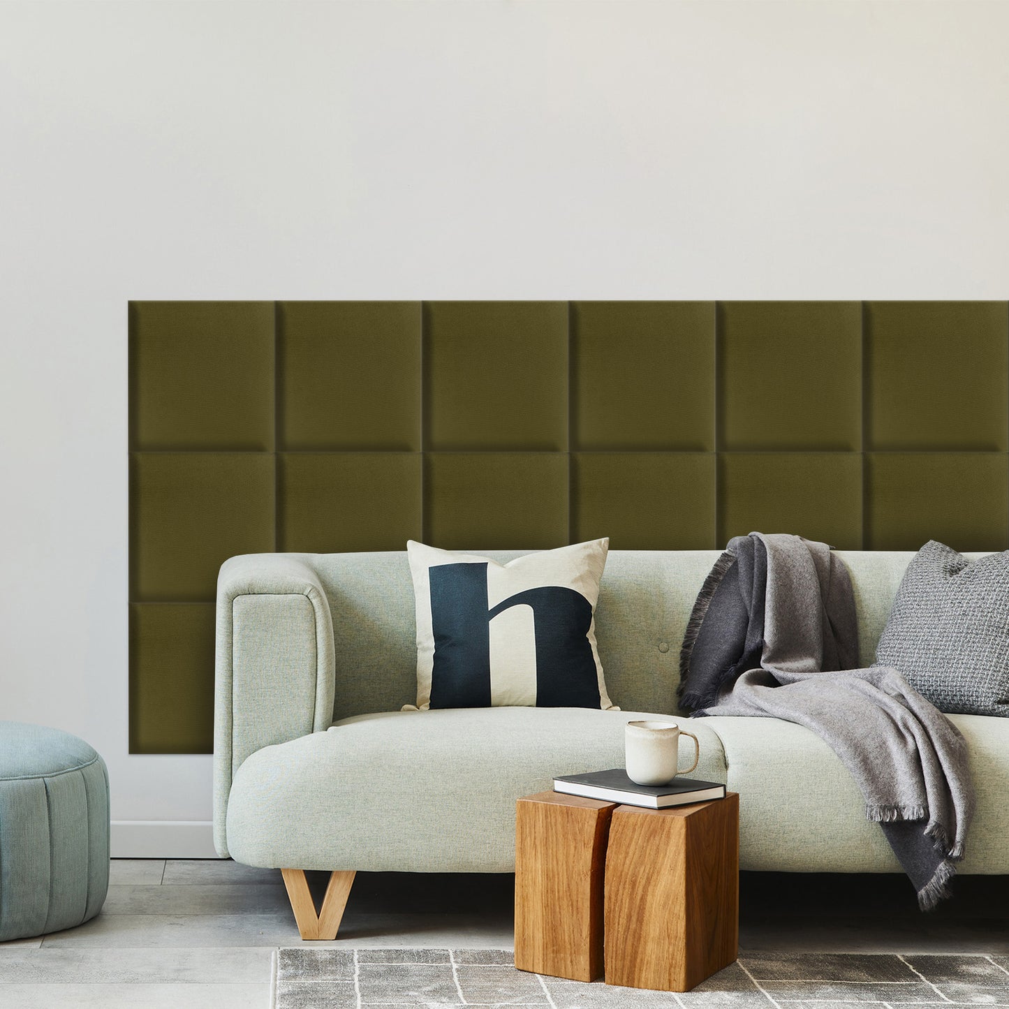 Upholstered Panel Khaki