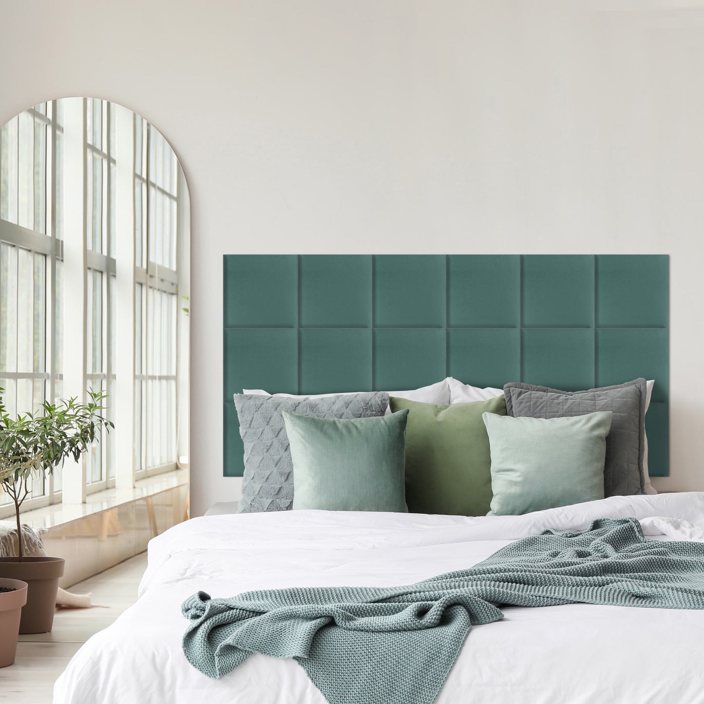 Upholstered Panel Sea Green