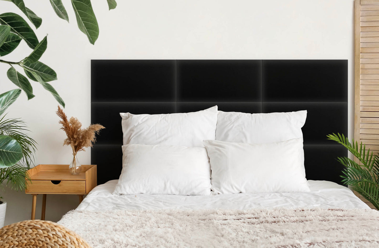 Upholstered Panel Eco Leather Black