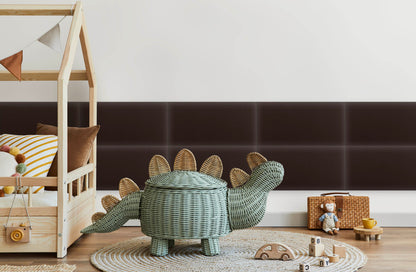Upholstered Panel Eco Leather Brown