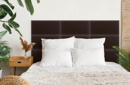 Upholstered Panel Eco Leather Brown