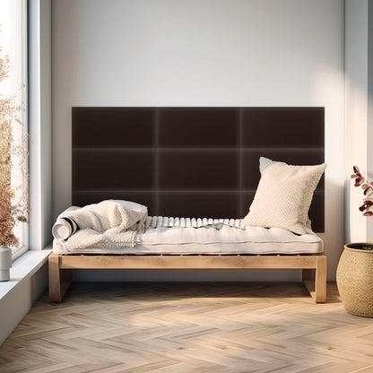Upholstered Panel Eco Leather Brown