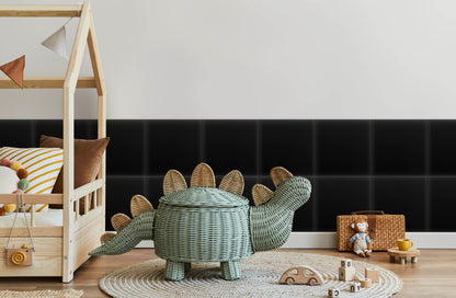 Upholstered Panel Eco Leather Black