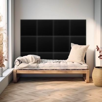 Upholstered Panel Eco Leather Black