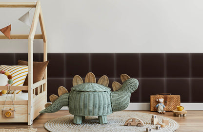 Upholstered Panel Eco Leather Brown