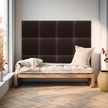 Upholstered Panel Eco Leather Brown