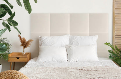 Upholstered Panel Eco Leather Creamy