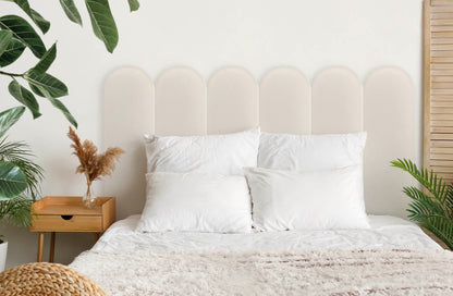 Upholstered Panel Eco Leather Creamy 30cm