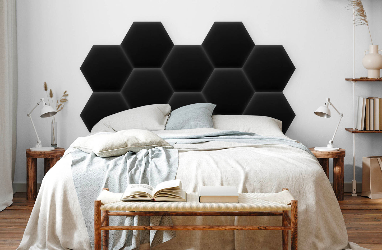 Upholstered Panel Eco Leather Black