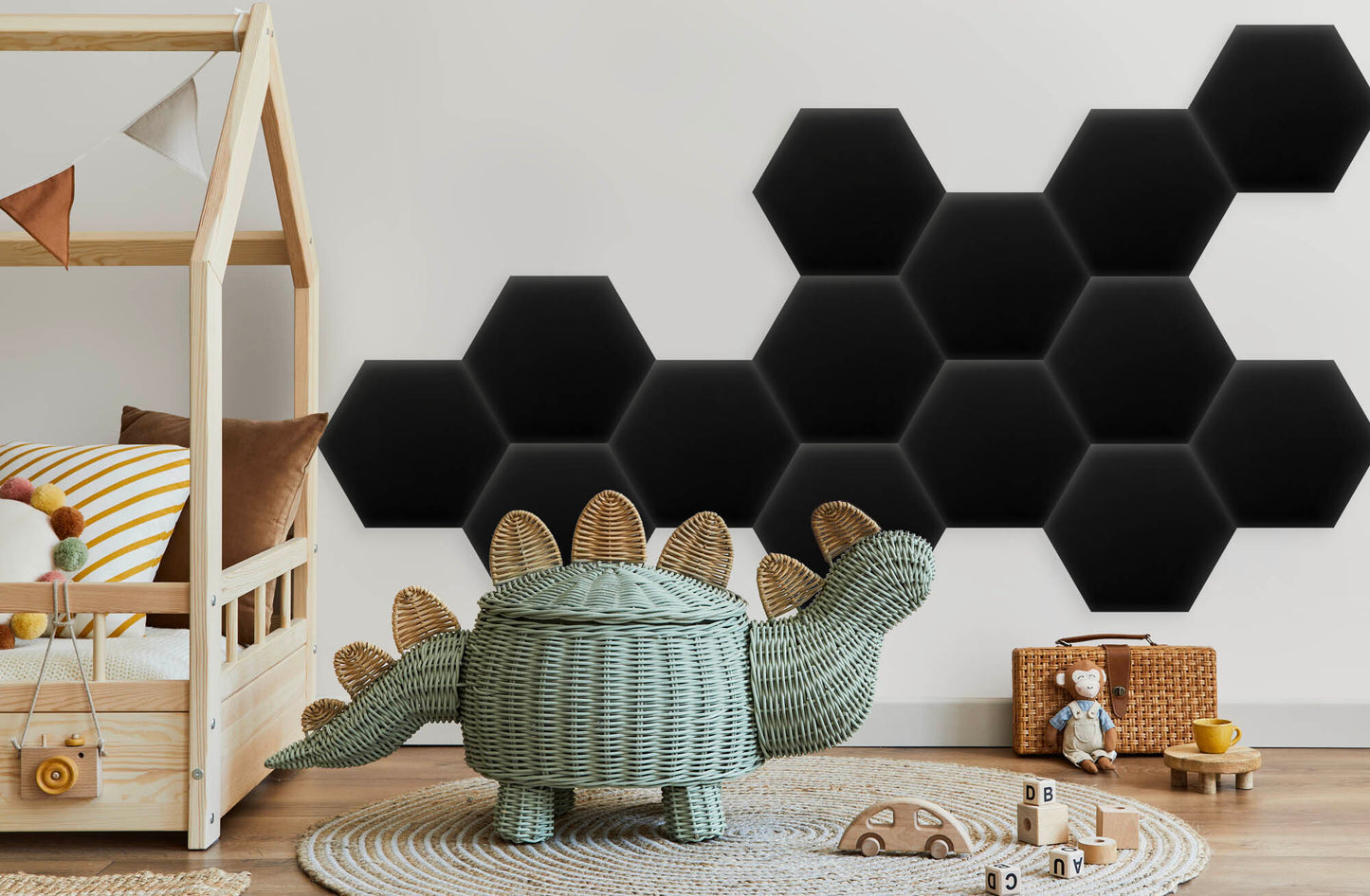 Upholstered Panel Eco Leather Black