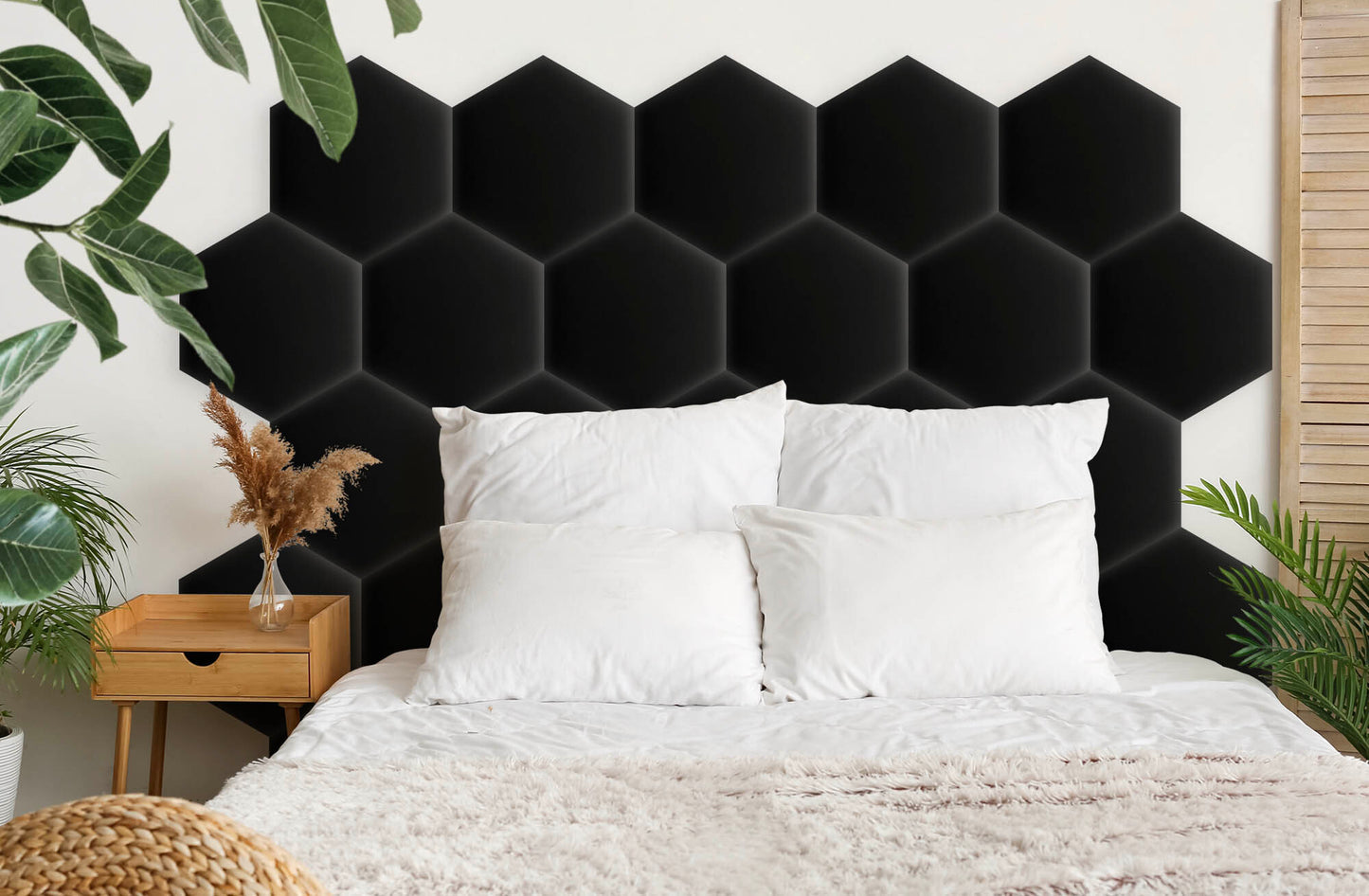 Upholstered Panel Eco Leather Black