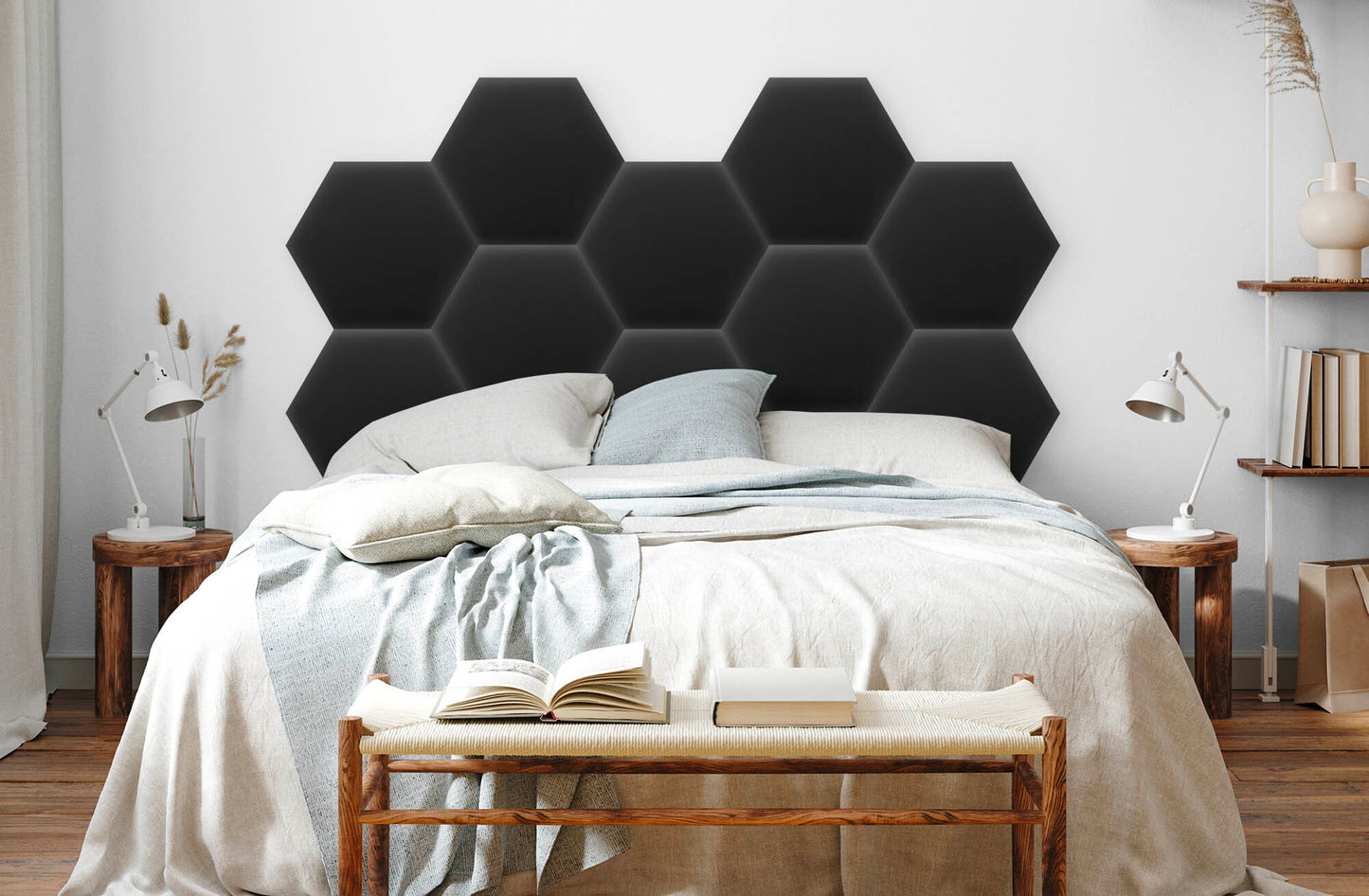 Upholstered Panel Eco Leather Graphite