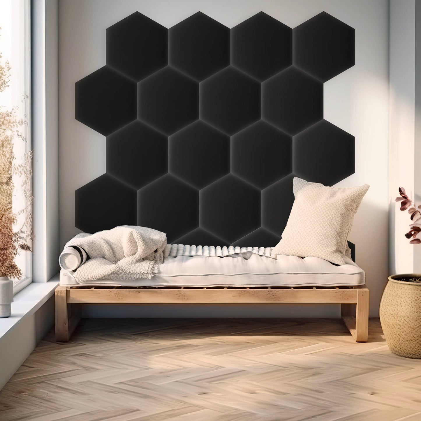 Upholstered Panel Eco Leather Graphite
