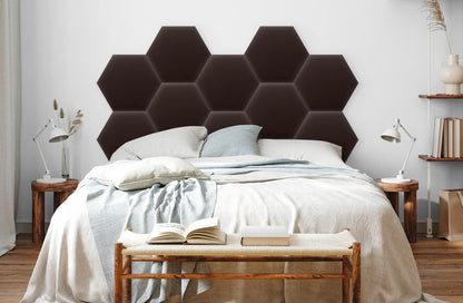 Upholstered Panel Eco Leather Brown