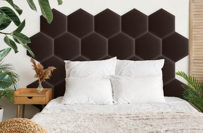 Upholstered Panel Eco Leather Brown