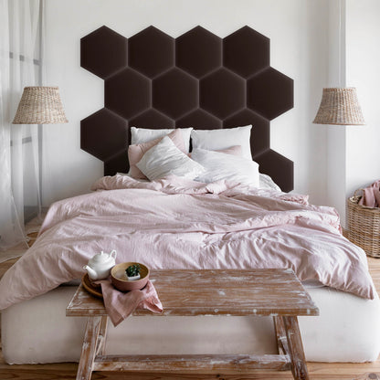 Upholstered Panel Eco Leather Brown