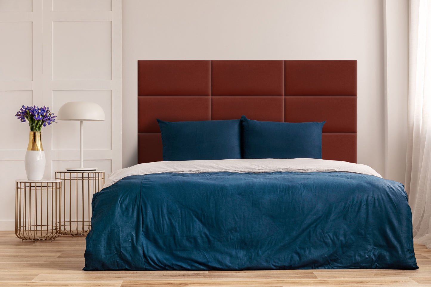 Upholstered Panel Maroon